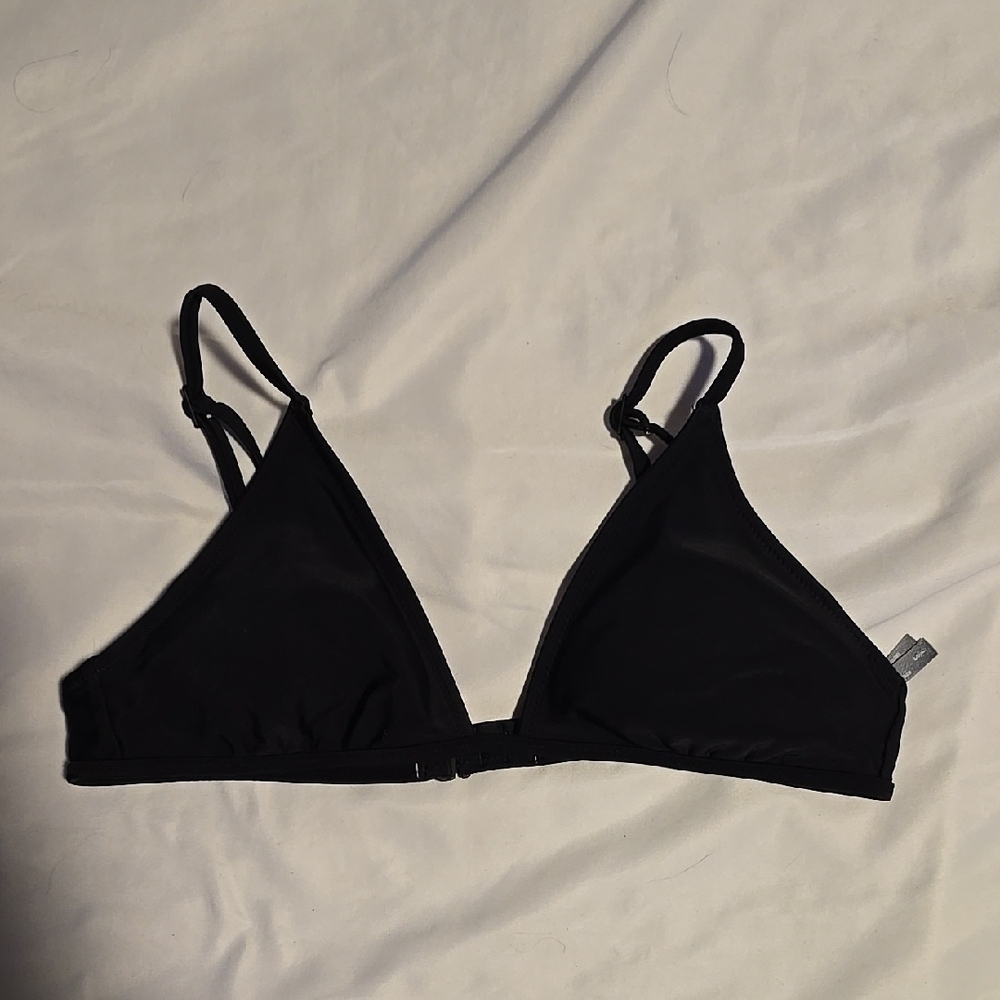 Aerie Black Triangle bikini Top S